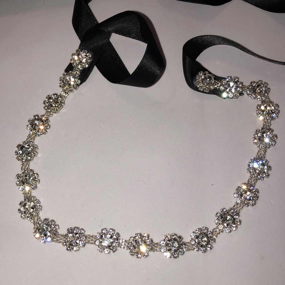 Diamond and Ribbon Necklace